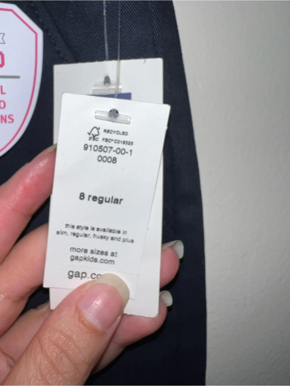NWT GapKids Girls Size 8 Navy Uniform Capri Pants Gap Shield School Chino